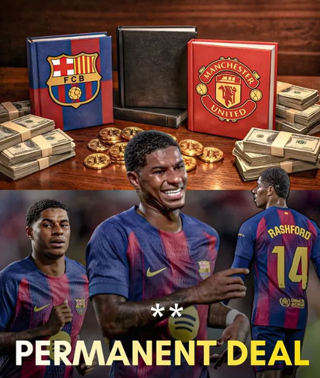 拉什福德永久加盟巴薩：降薪19萬周薪，夏窗買斷已定